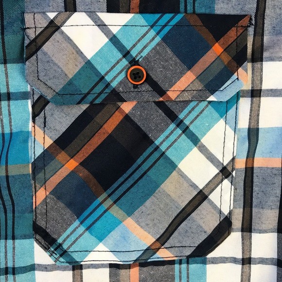 Red Ape Mens Shirt 5XL Multicolor Plaid Short Sleeve NWOT - Picture 10 of 12